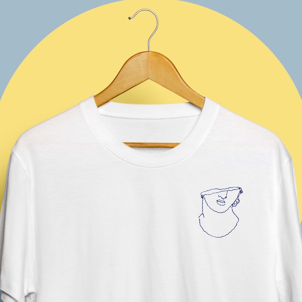 ‘Bust’ Handmade Embroidered Tee